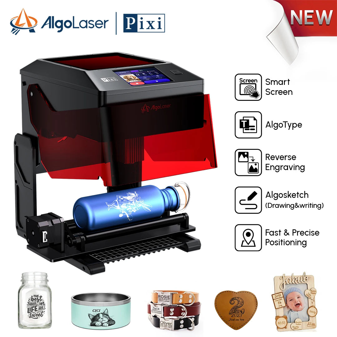 AlgoLaser PIXI Portable Laser Engraver With Advanced Touch Screen