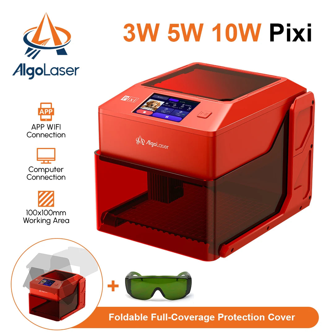 AlgoLaser PIXI Portable Laser Engraver With Advanced Touch Screen
